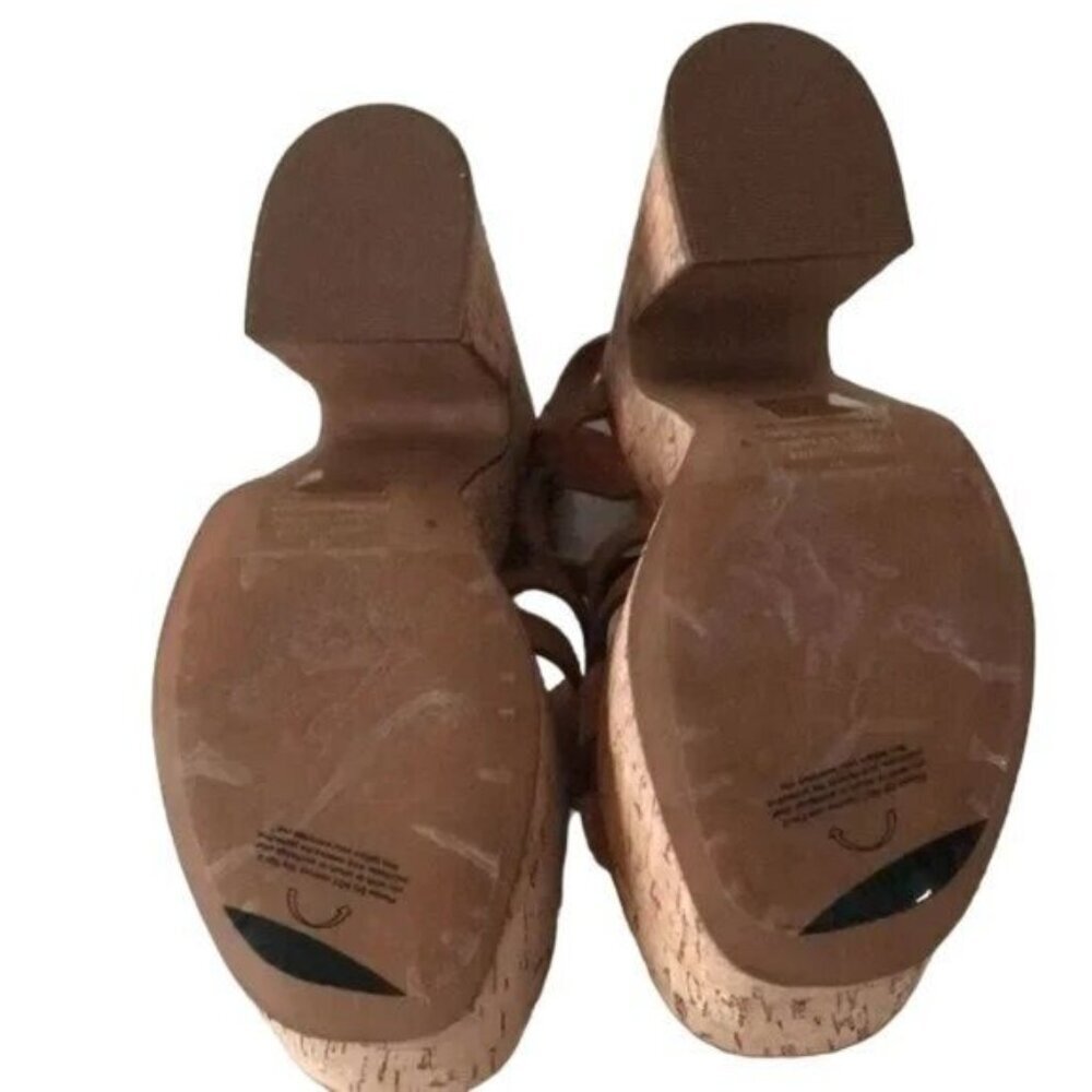 Free People Lisbon MJ Platform Sandals In Brandy Suede - Picture 8 of 8